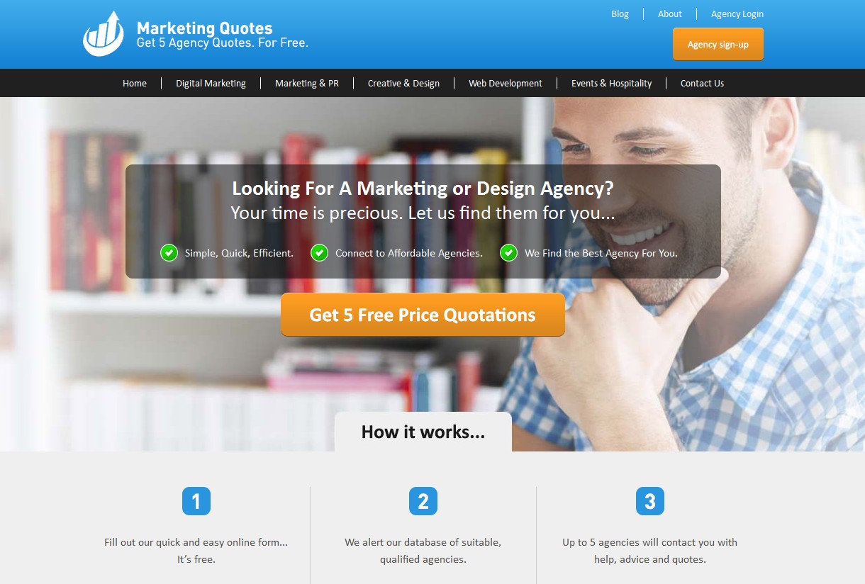 an image of the new marketing quotes steps on site